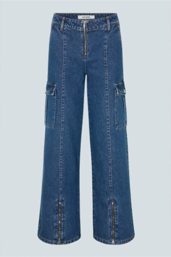 Oval Square, Nicole Wide Jeans, mid blue denim