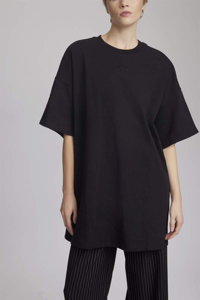 Gestuz, Mio Long Tee, Black