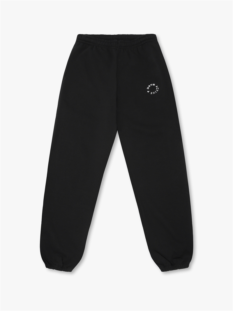 7 Days Active, Organic Regular Sweatpants, Black