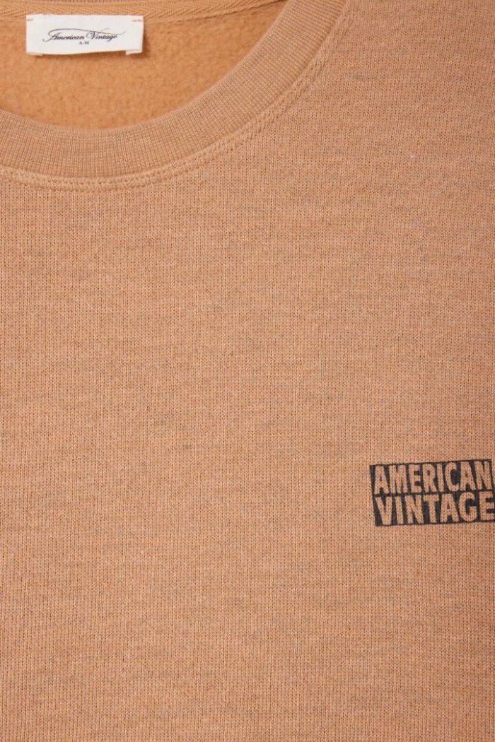 American Vintage, MDOV03A sweatshirt unisex, HAZELNUT 