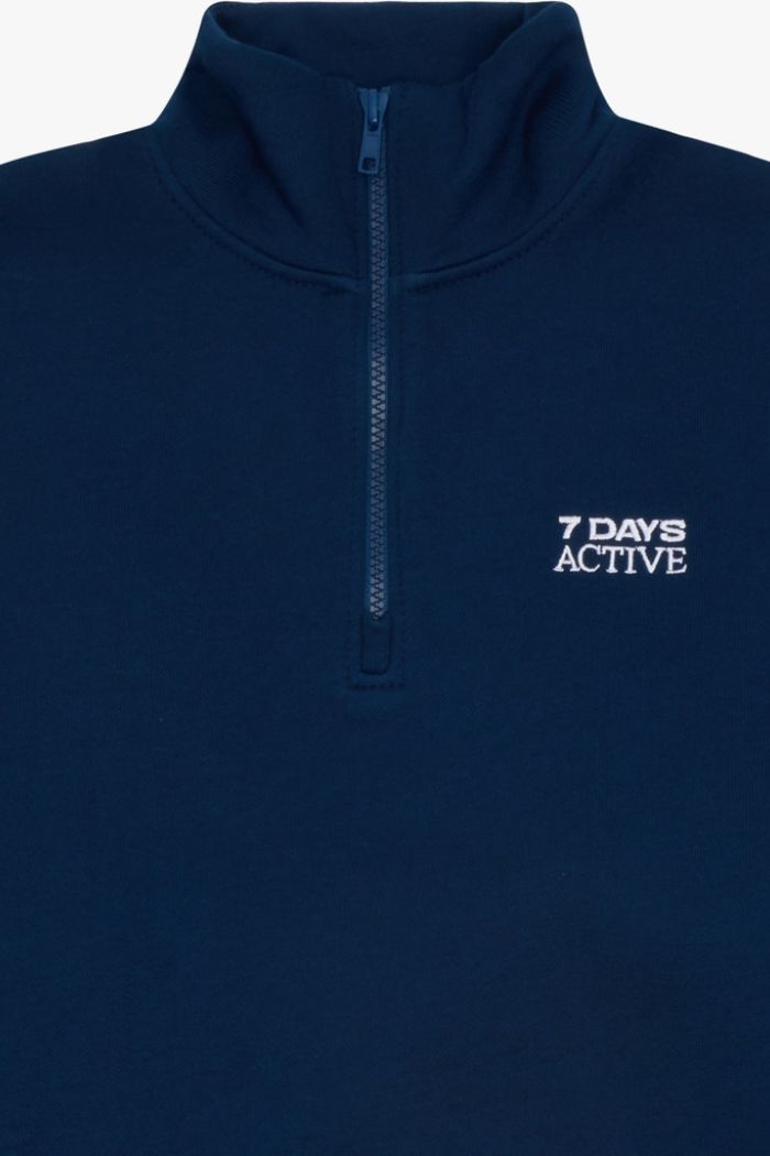 7 Days Active, Organic Regular Half Zip, Pageant Blue