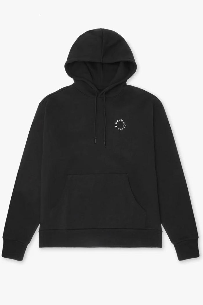 7 Days Active, Organic Regular Hoodie, Black