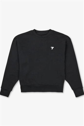 7 Days Active, Fitted crewneck, Black
