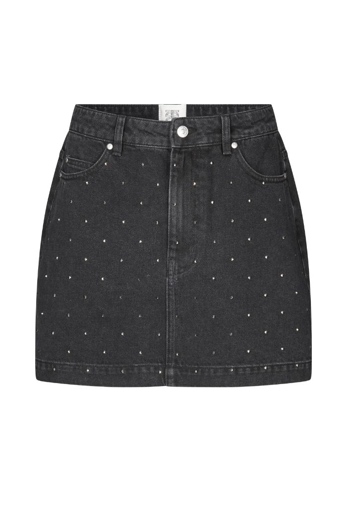 Jaydan Denim Skirt, Black