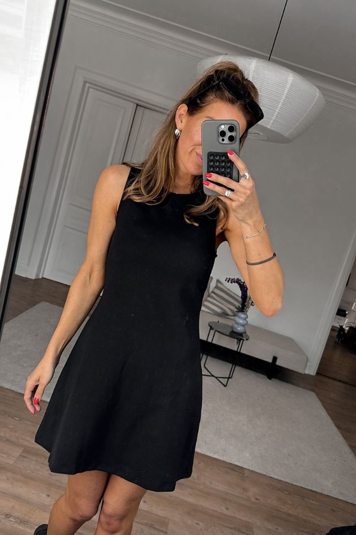 Nana Short Dress, Black