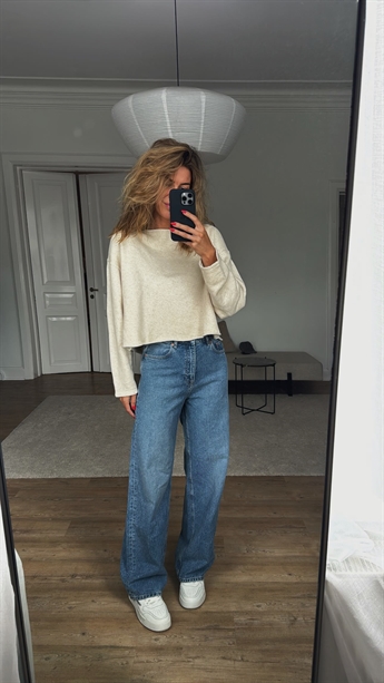 High Waist Wide Jeans, Light Blue Denim