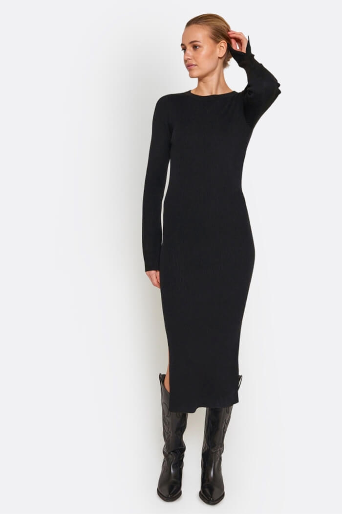 Norr, Sherry, LS Knit dress, Black 