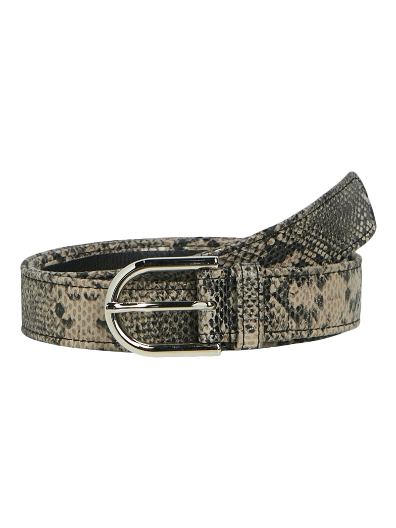 Becca Leather Belt, Snake 