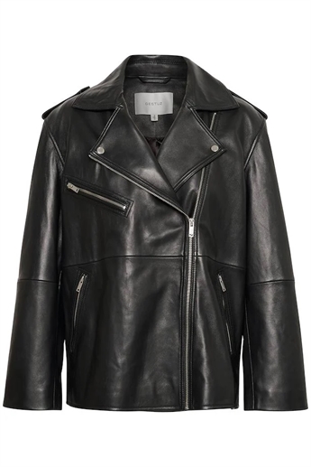 Gestuz, Naomi Leather Jacket, Black