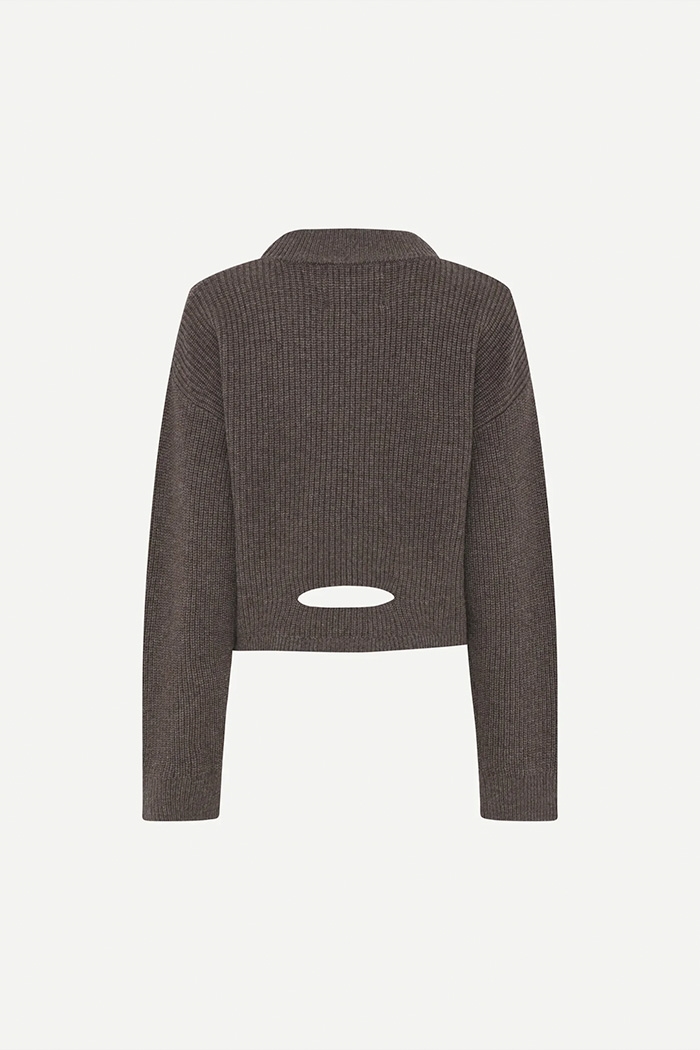 Herskind, Hudson knit roundneck, Dark Chocolate