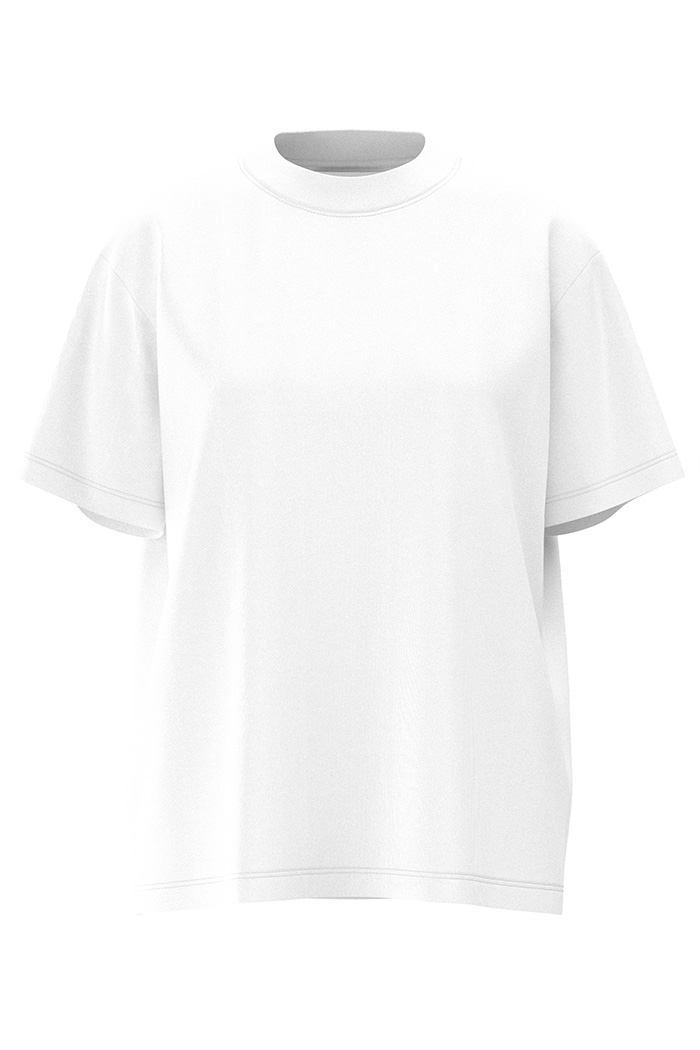 Relax Mock neck tee, white