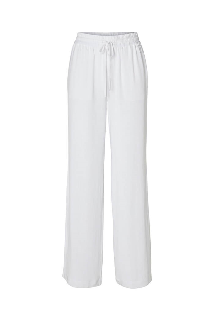 Viva long linen pants, Bright white