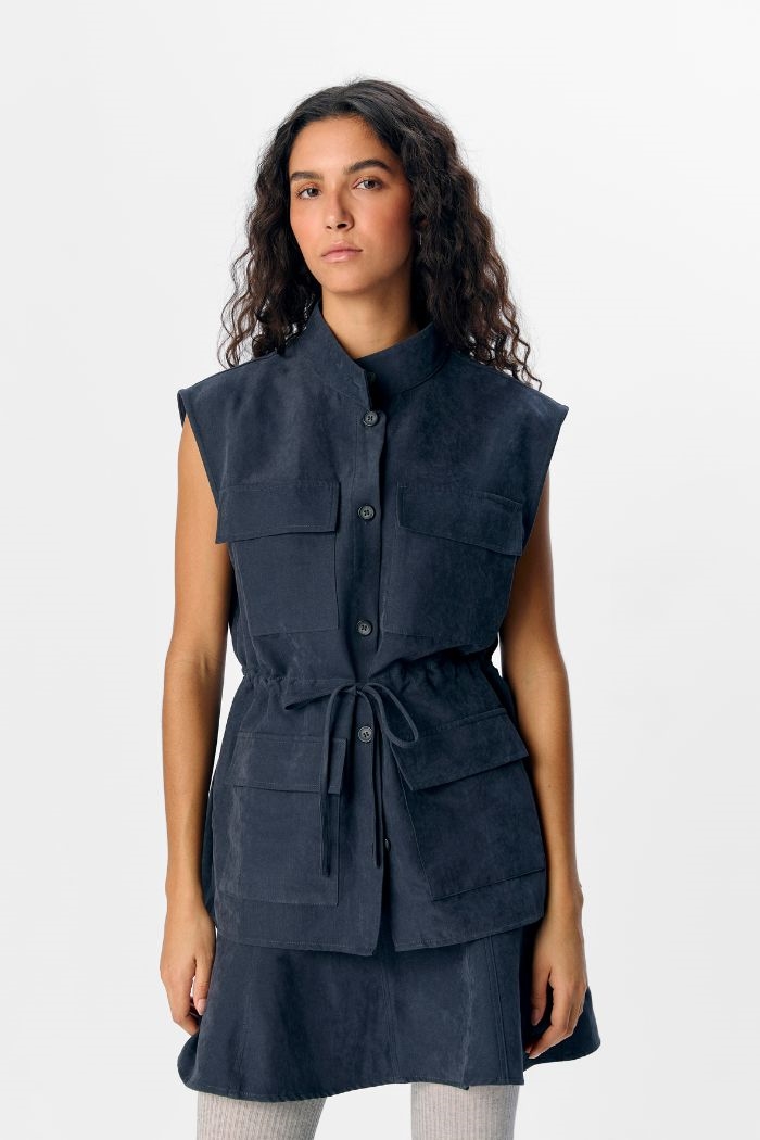 Nova LO Waistcoat, Dark denim